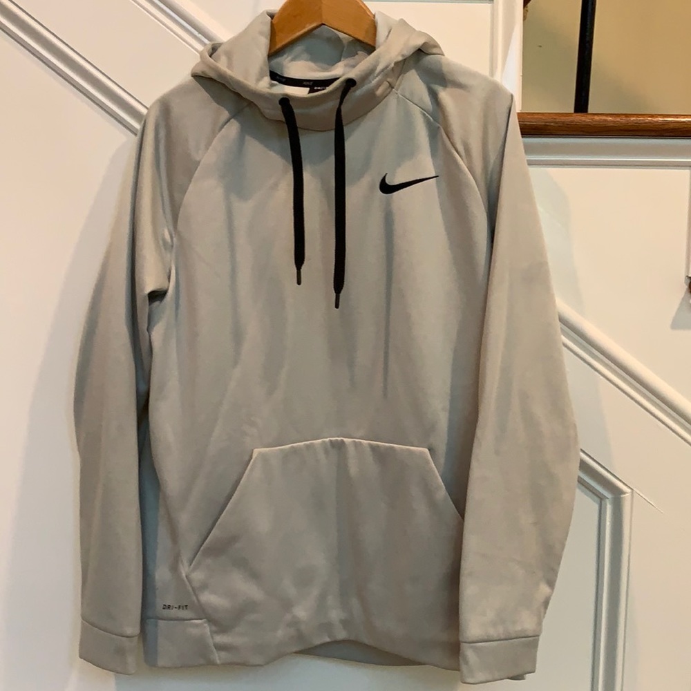 Gray Nike Dri-Fit hoodie